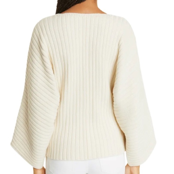 NWT Mara Hoffman Cream Jocelyn Flared Sleeve Sweater - Sz M - Picture 2 of 11